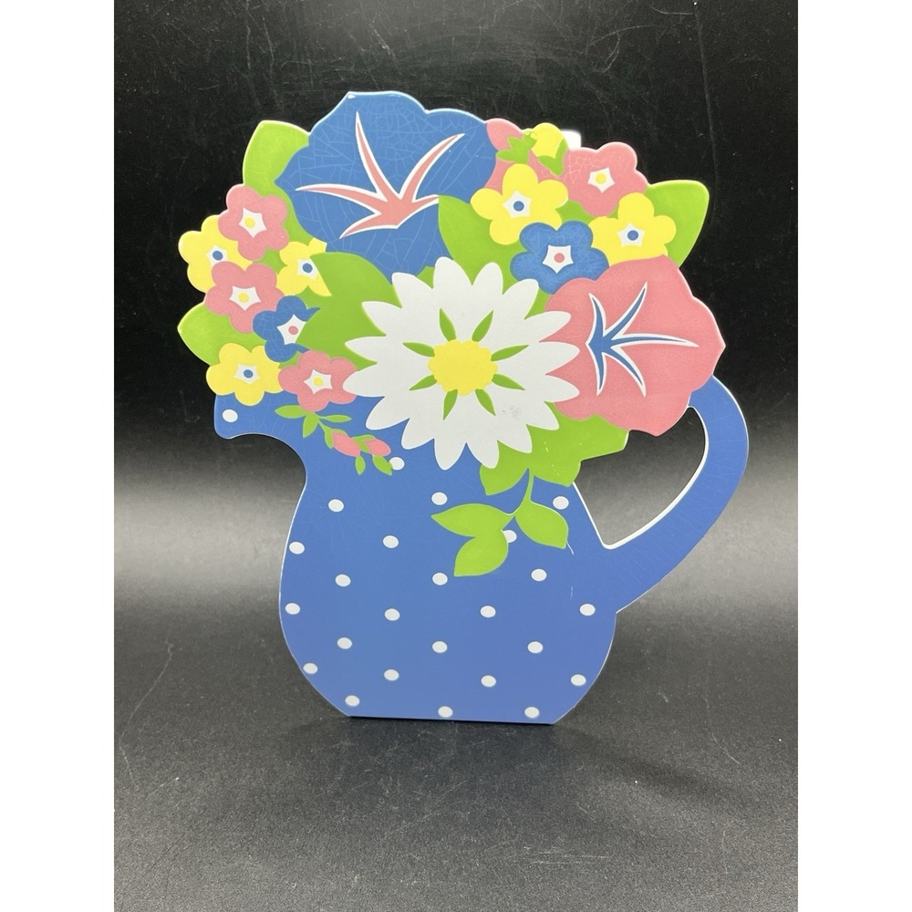 Vintage Avon Gift Collection Metal Blooming Florals Vase 7.5" Decorative Decor